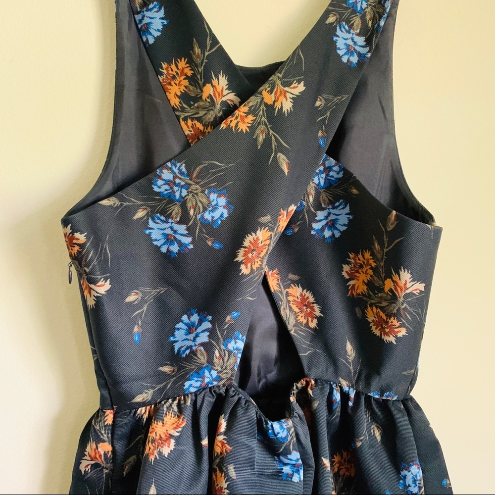 Zara Aline Blue Floral Dress